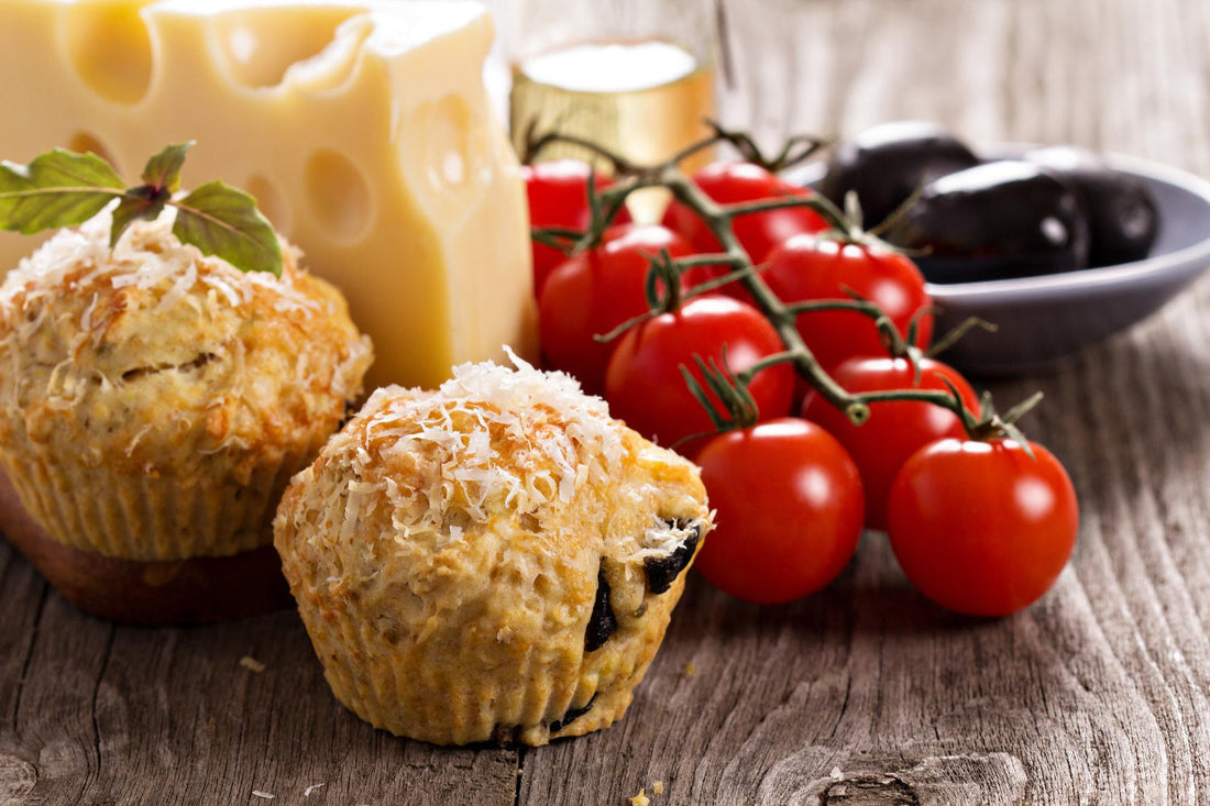 Kuru Domatesli ve Zeytinli Fit Muffin